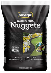 NuScape LNS8BK Mulch Nugget, Rubber, Black, 0.8 cu-ft